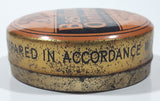 Antique Boots Pure Drug Co. Ltd Basilicon Oinment Resin Ointment B.P.C. 2 3/8" Wide Orange Tin Metal Canister Nottingham England
