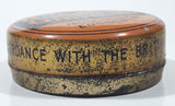 Antique Boots Pure Drug Co. Ltd Basilicon Oinment Resin Ointment B.P.C. 2 3/8" Wide Orange Tin Metal Canister Nottingham England