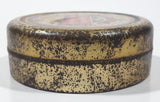 Antique Lanoline A delightfully soothing Emollient 2 3/8" Wide Tin Metal Canister