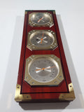 Vintage Thermor Thermometer Barometer Hygrometer Wood Cased Weather Station Made in Japan