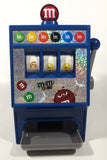 2008 Mars M&M's World Chocolate Candies 9" Tall Blue Plastic Slot Machine Candy Dispenser Lights and Sound