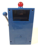 2008 Mars M&M's World Chocolate Candies 9" Tall Blue Plastic Slot Machine Candy Dispenser Lights and Sound