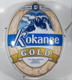 Vintage Columbia Brewery Kokanee Gold Beer On Tap 16" x 21" Double Sided Oval Shaped Light Up Bar Beer Store Sign