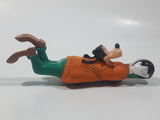 1992 Burger King Kid's Meal Disney Goof Troop Goofy with Bowling Ball 6" Long Pull Back Toy Figure