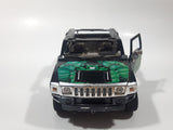 Maisto Marvel Comics The Incredible Hulk Hummer H2 Black 1/27 Scale Die Cast Toy Car Vehicle with Opening Doors Missing Parts