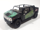 Maisto Marvel Comics The Incredible Hulk Hummer H2 Black 1/27 Scale Die Cast Toy Car Vehicle with Opening Doors Missing Parts