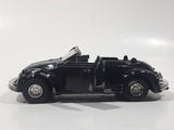 Unknown Brand No. 8602 Volkswagen Beetle Convertible Black 1/35 Scale Die Cast Toy Car Vehicle with Opening Doors Missing Parts