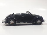 Unknown Brand No. 8602 Volkswagen Beetle Convertible Black 1/35 Scale Die Cast Toy Car Vehicle with Opening Doors Missing Parts