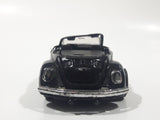 Unknown Brand No. 8602 Volkswagen Beetle Convertible Black 1/35 Scale Die Cast Toy Car Vehicle with Opening Doors Missing Parts