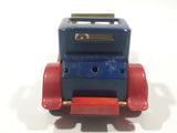 Unknown Brand Antique Car Dark Blue with Red Fenders Push and Go 6 1/2" Long Plastic Die Cast Toy Car Vehicle