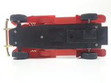 Unknown Brand Antique Car Dark Blue with Red Fenders Push and Go 6 1/2" Long Plastic Die Cast Toy Car Vehicle