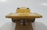 Vintage 1970s Tonka Semi Tractor Truck and Lowboy Trailer Yellow 11 1/4" Long Pressed Steel and Plastic Die Cast Toy Car Vehicle