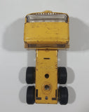 Vintage 1970s Tonka Semi Tractor Truck and Lowboy Trailer Yellow 11 1/4" Long Pressed Steel and Plastic Die Cast Toy Car Vehicle