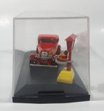 1998 Road Champs 1932 Ford Model B Red with Orange Flames Die Cast Toy Car Vehicle with Opening Trunk and Food Serving Sign in Display Case
