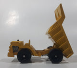 Vintage Hubley Tiny Toys LW Dump Truck Yellow Plastic and Metal Die Cast Toy Car Vehicle Made in U.S.A.