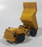 Vintage Hubley Tiny Toys LW Dump Truck Yellow Plastic and Metal Die Cast Toy Car Vehicle Made in U.S.A.