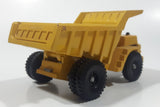 Vintage Hubley Tiny Toys LW Dump Truck Yellow Plastic and Metal Die Cast Toy Car Vehicle Made in U.S.A.