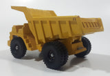 Vintage Hubley Tiny Toys LW Dump Truck Yellow Plastic and Metal Die Cast Toy Car Vehicle Made in U.S.A.