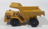 Vintage Hubley Tiny Toys LW Dump Truck Yellow Plastic and Metal Die Cast Toy Car Vehicle Made in U.S.A.