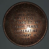 Vintage 1914 - 1964 Grand Prairie Chamber of Commerce Golden Jubilee Capital Inland Empire Trumpeter Swan Copper Metal Coin