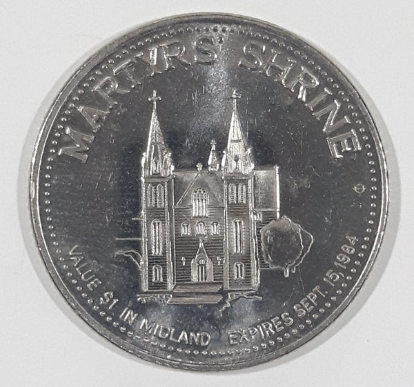 Midland Visit September 15, 1984 Pope John Paul II Commemorative Dollar Martyr's Shrine $1 Dollar Metal Coin