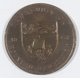 Vintage 1960s New Brunswick 1867 Purple Violet Brass Metal Coin