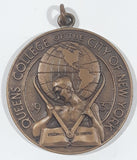 Antique 1937 Balfour Queens College Of The City of New York Metal Award Medal Pendant
