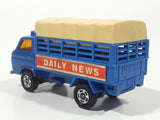 Vintage Tomica Nissan Caball Daily News Truck Blue 1/68 Scale Die Cast Toy Car Vehicle Made in Japan