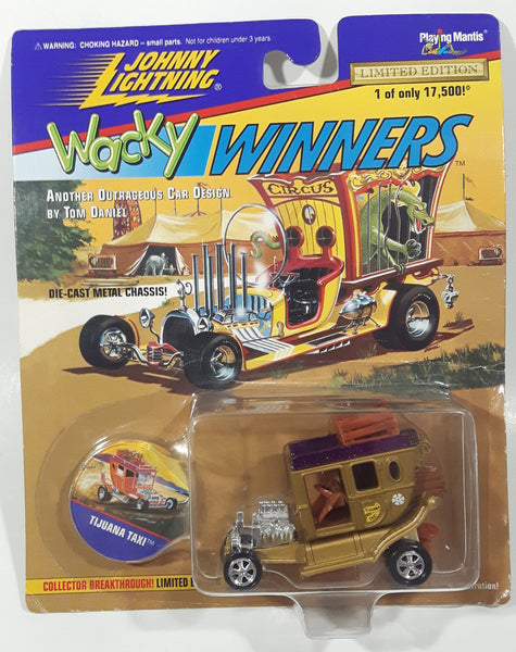 1996 Playing Mantis Johnny Lightning Wacky Winners Series No. 1 Limited Edition 1 of 17,500 Tijuana Taxi Gold Die Cast Toy Car Vehicle New in Package