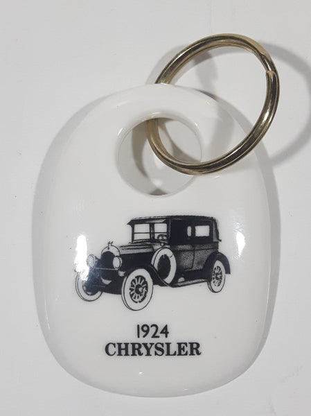 Vintage 1988 Royal Doulton 1924 Chrysler Canada Commemorative #1 Bone China Promotional Key Chain Ring