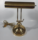 Vintage Curved All Brass Piano Bankers Desk Lamp