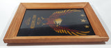 Vintage Conception Enterprises Harley Davidson Motor Cycles American Eagle 11 1/2" x 14 1/4" Wood Framed Glass Mirror Art