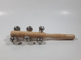 Wood Stick with Bells 7 1/2" Long Musical Instrument Noisemaker Toy