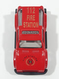 Unknown Brand 8009 #112 Fire Station Red Die Cast Toy Car Vehicle