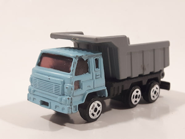 Unknown Brand Dump Truck Light Blue with Grey Dumper Die Cast Toy Car Vehicle