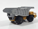 Majorette No. 274 Benne Carriere Quarry Super Dump Truck 1/100 Scale Yellow Grey  Die Cast Toy Car Vehicle