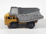 Majorette No. 274 Benne Carriere Quarry Super Dump Truck 1/100 Scale Yellow Grey  Die Cast Toy Car Vehicle