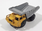 Majorette No. 274 Benne Carriere Quarry Super Dump Truck 1/100 Scale Yellow Grey  Die Cast Toy Car Vehicle