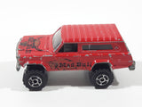 Vintage Majorette No. 236 4x4 Cherokee Mad Bull Red 1:64 Scale Die Cast Toy Car SUV Vehicle with Opening Tail Gate