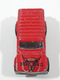 Vintage Majorette No. 236 4x4 Cherokee Mad Bull Red 1:64 Scale Die Cast Toy Car SUV Vehicle with Opening Tail Gate