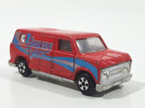 Vintage Yatming Style Ford Econoline E-150 Sports Van Red Die Cast Toy Car Vehicle