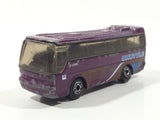1999 Matchbox Airport Ikarus Coach Bus Purple Die Cast Toy Car Vehicle