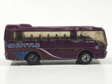 1999 Matchbox Airport Ikarus Coach Bus Purple Die Cast Toy Car Vehicle