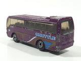 1999 Matchbox Airport Ikarus Coach Bus Purple Die Cast Toy Car Vehicle
