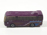 1999 Matchbox Airport Ikarus Coach Bus Purple Die Cast Toy Car Vehicle