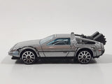 2011 Hot Wheels Universal Studios Back To The Future Time Machine DMC DeLorean Silver Grey Die Cast Toy Car Vehicle