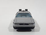 2011 Hot Wheels Universal Studios Back To The Future Time Machine DMC DeLorean Silver Grey Die Cast Toy Car Vehicle