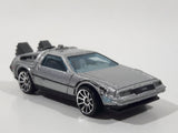 2011 Hot Wheels Universal Studios Back To The Future Time Machine DMC DeLorean Silver Grey Die Cast Toy Car Vehicle