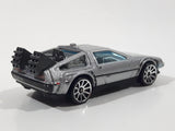 2011 Hot Wheels Universal Studios Back To The Future Time Machine DMC DeLorean Silver Grey Die Cast Toy Car Vehicle