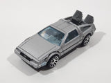 2011 Hot Wheels Universal Studios Back To The Future Time Machine DMC DeLorean Silver Grey Die Cast Toy Car Vehicle